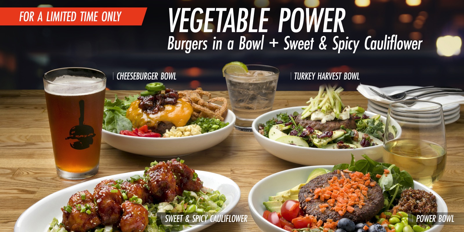 Slater’s 50/50 Burgers. Bacon. Beer.